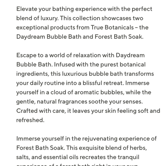 True botanicals luxury spa bath and body collection set - Picture 16 of 16